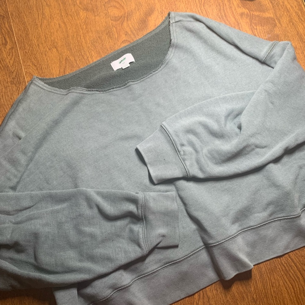 Aerie off the shoulder crew neck sweatshirt